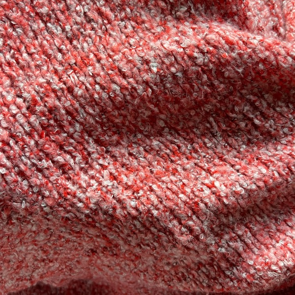 NWT Free People BFF Cowl Neck Oversized Crop Sweater - Scarlet Flame, size small - Picture 11 of 11